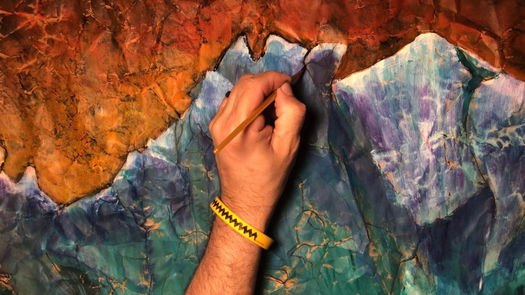  "Crumpled Series: Volcano" by Armando Heredia. © 2021. All rights reserved. 